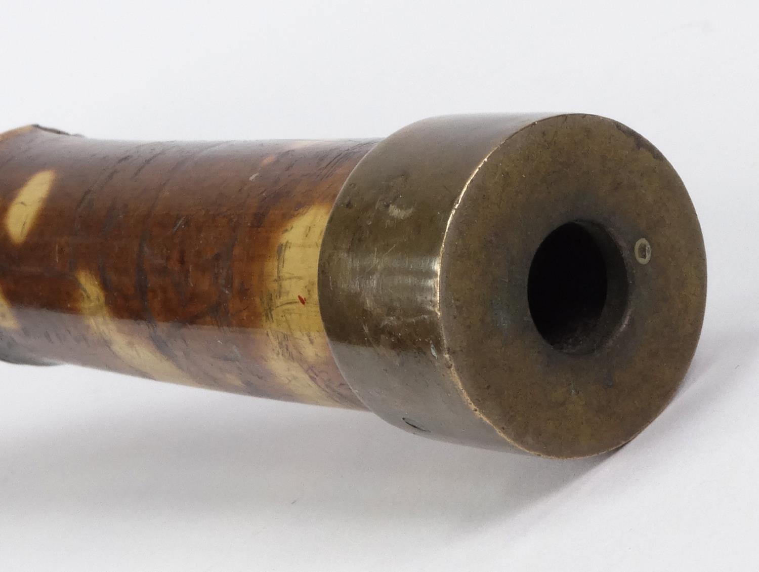 Edwardian vulcanite bamboo handled hearing trumpet aid, Palatine Eng Co Ld, Liverpool, registered - Image 7 of 7