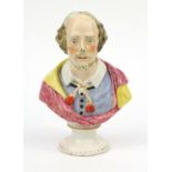 Staffordshire bust of Shakespeare, 23cm high