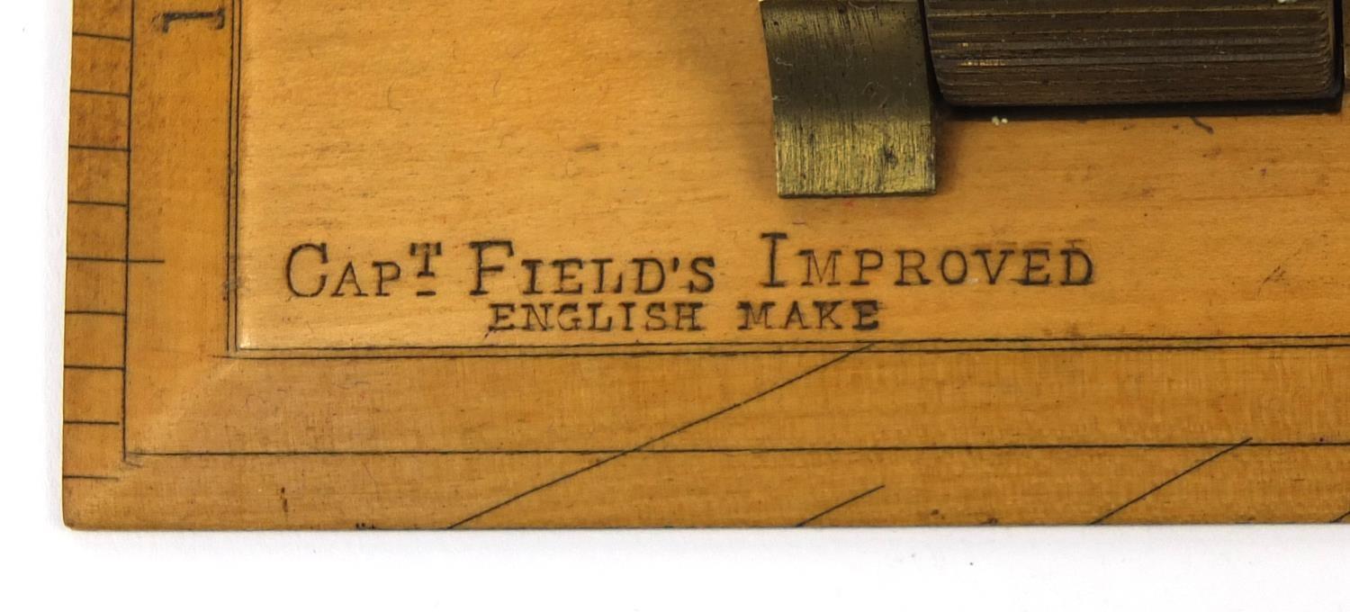 Captain Field's Improved wooden and brass rolling ruler, Hudson & Sons, Greenwich, housed in a - Image 5 of 8