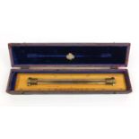 Captain Field's Improved wooden and brass rolling ruler, Hudson & Sons, Greenwich, housed in a