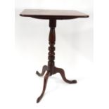 Victorian mahogany snap top occasional table, 70cm high