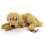 Steiff golden retriever with original label, 56cm long