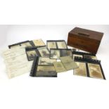 Military interest sailor's ditty box relating to Charles Leonard John Tanner including certificate