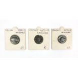 Three Antoninianus Roman coins - two Gauienus AD253-68, together with a Aurelian AD270-5, the