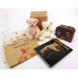 Two Steiff bears comprising boxed England's Rose, numbered 2730, and Lotte in a Suitcase with