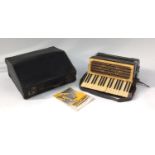 Hohner Carmen II piano/accordion with case, 39cm wide