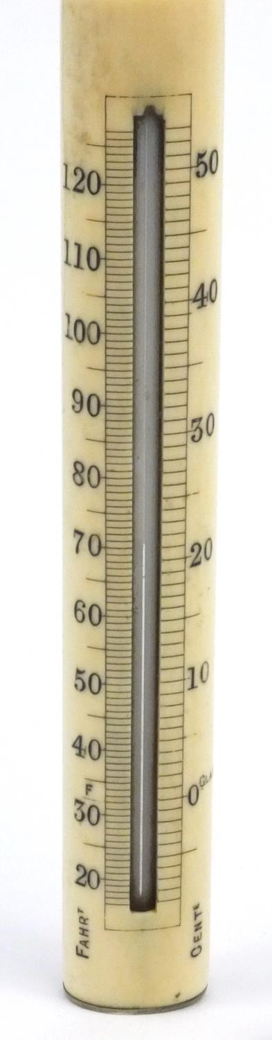 Pillischer London ivory thermometer and an ivory steel corkscrew, the thermometer 13cm long - Image 2 of 7