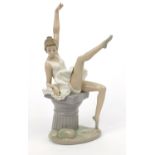 Zaphir figure of a seated ballerina posing, 34cm high Generally good condition, no chips or cracks