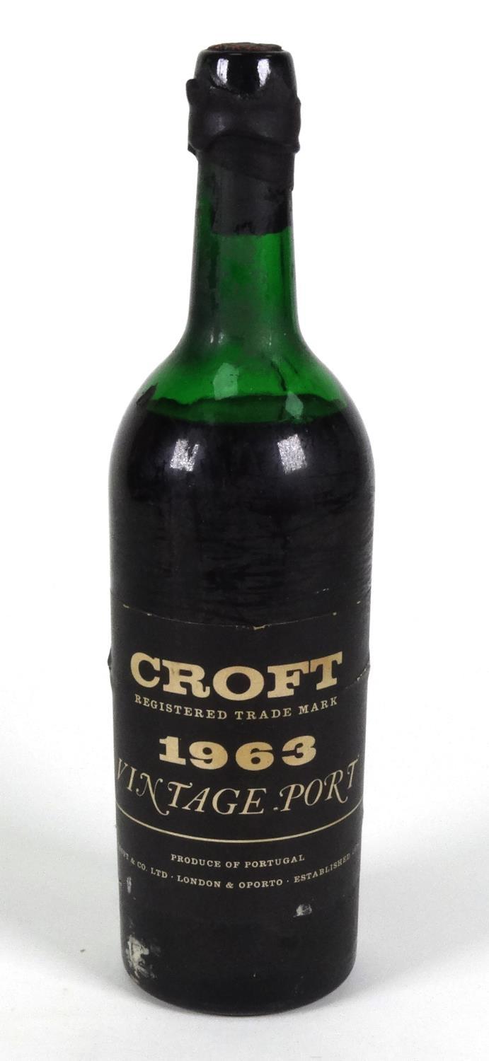 Bottle of 1990 Chateau de Grange red wine, together with a bottle of Croft 1963 vintage port - Image 3 of 4