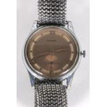 Bucherer stainless steel wristwatch, 3.5cm diameter