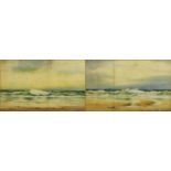 H. Dodglas - Two watercolour views of seascapes - one titled 'Squally Weather', both signed,