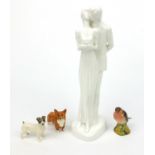 Group of collectable china comprising Royal Doulton Images figure - Happy Anniversary HN3254, two