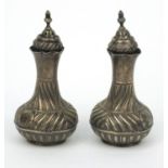 Pair of Victorian silver sifters, C.E London 1880, 10.5cm high