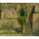 Lucy Phillimore - Oil onto canvas of Snowshill Manor near Broadway, dated 1937, contemporary framed,