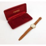 Smiths Deluxe 9ct gold gentleman's wristwatch with inscription to the reverse 'British Railways A.E.