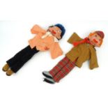 Two Vintage Ventriloquists dolls, each 75cms long