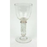 Large antique wine glass with spiraltwist stem, 32cm high Generally good condition, no chips or