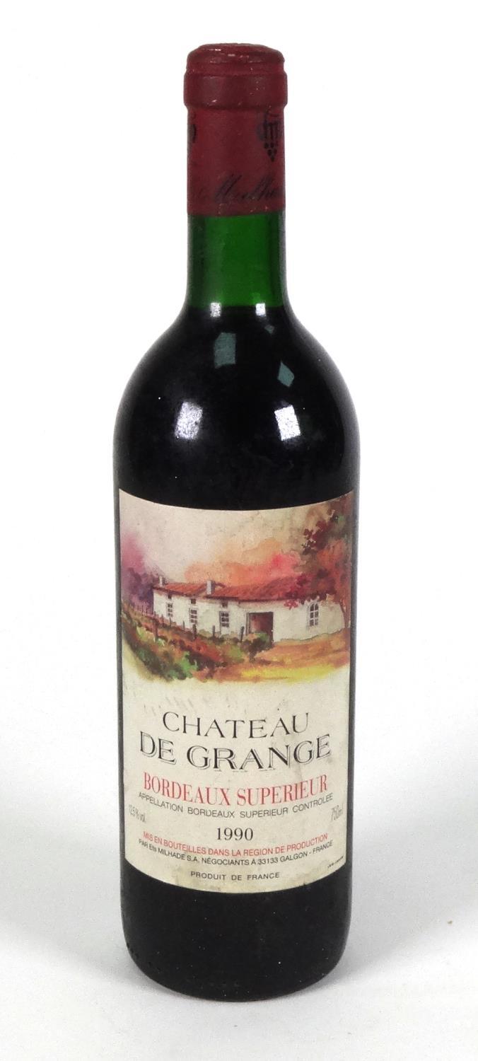 Bottle of 1990 Chateau de Grange red wine, together with a bottle of Croft 1963 vintage port - Image 2 of 4