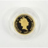 Perth Mint Diana Princess of Wales commemorative gold coin 1997, with certificate