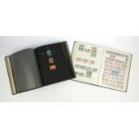 Two albums of stamps including Great Britain, India, British Honduras, etc, including Penny Reds,