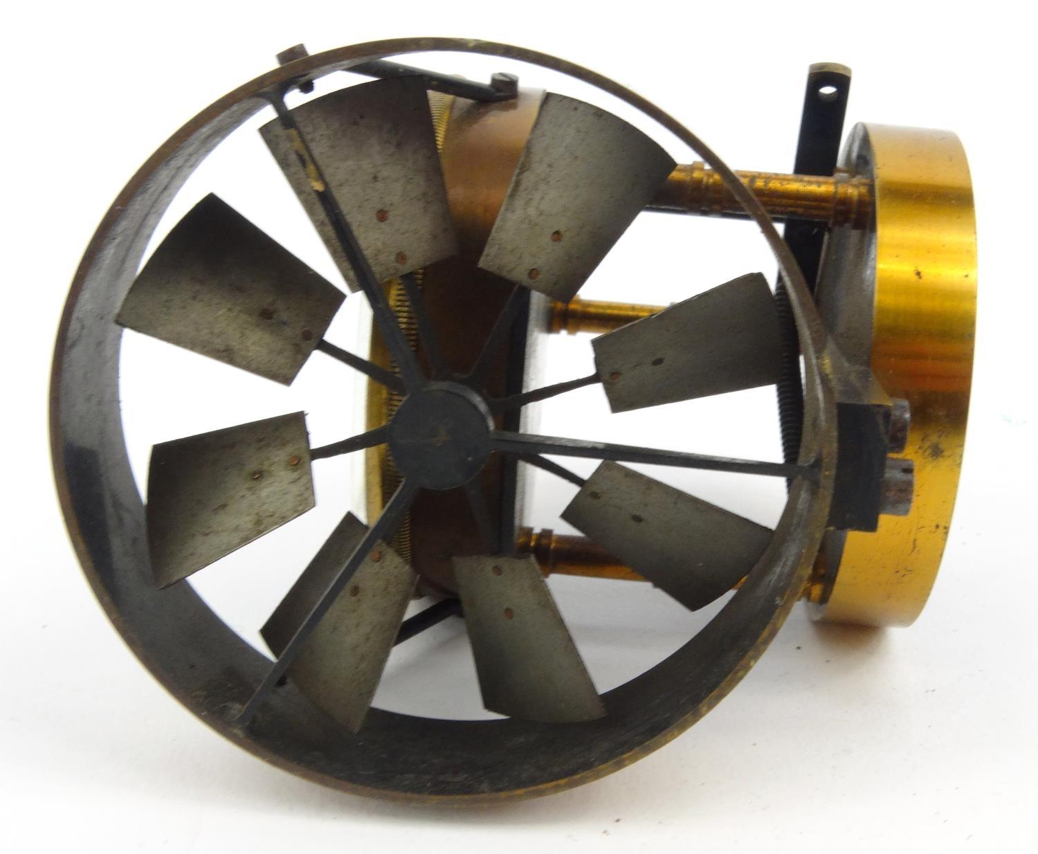 Brass air meter with silvered dial in original wooden carrying box, number 864, 9cm high - Image 3 of 5