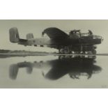 David Archer - Gouache of a World War II RAF plane, titled 'Watermark', label to the reverse '