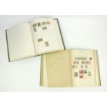 King George VI stamp album with assorted Commonwealth stamps, together with a Tower stamp album with