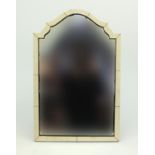 Ivory style mounted easel mirror, 54cm high