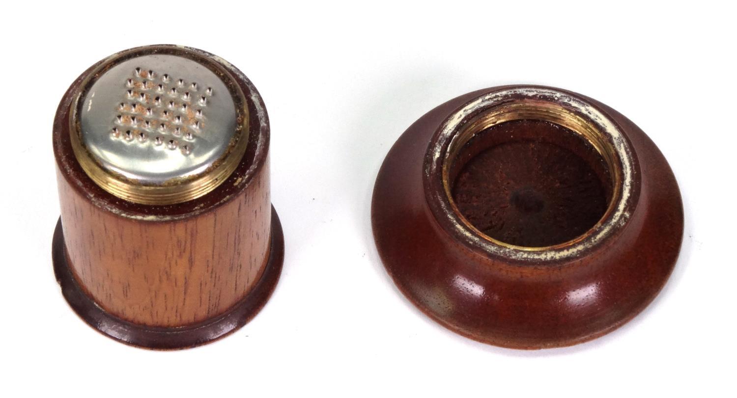 Victorian wooden Tunbridge ware nutmeg grater, 5.5cm high - Image 4 of 5