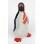 Novelty Russian penguin shaped bottle of alcohol, marks to the base, 23cm high