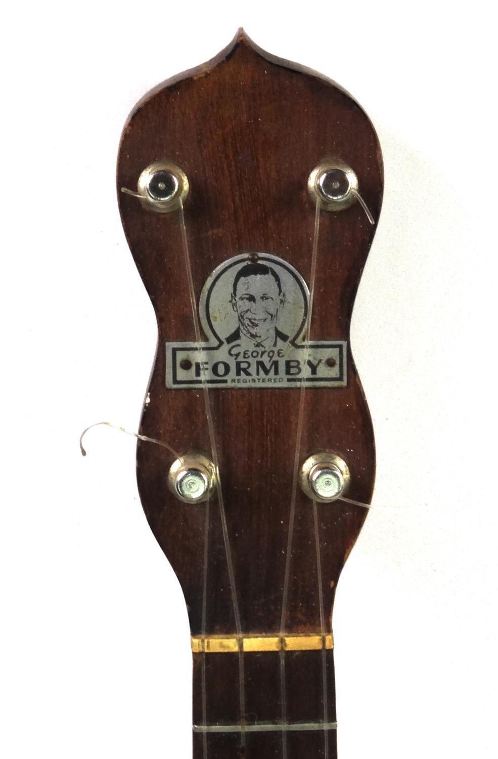 George Formby banjo, numbered 4508 to back, 56cm long - Image 3 of 6