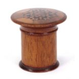 Victorian wooden Tunbridge ware nutmeg grater, 5.5cm high