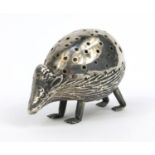 Novelty silver hedgehog pin cushion, GY & Co Chester 1911, 7.5cm long