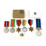 Military interest World War II medals including Suez Canal Zone medal awarded to 114794 SAC.A.R.