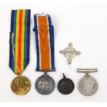 Military interest World War I Victory medal awarded to M2018823 A.SJT.E.A.THORNE ASC, together