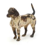 Cold painted bronze model of a dog, 7cm high