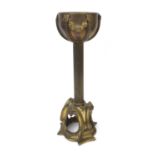 Good quality Victorian brass oil lamp base with Corinthian column, 49cm high :To Request a Condition