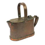 Victorian copper watering can with swing handle, 23cm high excluding the handle :To Request a