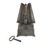 French pewter metronome, the movement marked BE S.G.D.G Depose, 19cm high :To Request a Condition