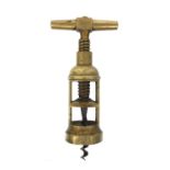 La Vespa brass two pillar corkscrew made in Italy, 15cm high when closed : For Condition Reports