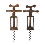 Two The Victor steel corkscrews, the largest 18cm when closed : For Condition Reports Please visit