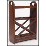 A Victorian Arts & Crafts oak stick - umbrella hall stand.