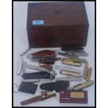 A collection of vintage pen knives to include military Swiss Army etc please see images