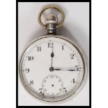 A hallmarked silver cased Ernest & Gilson of Holcombe enamel faced pocket watch