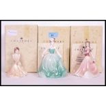 Three Coalport figurines to include Loves Dream ,