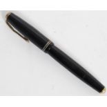 An American black and gold trim finished Geo S Parker '  Parker Vacumatic ' fountain pen with arrow