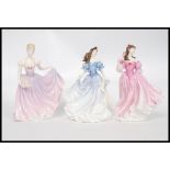 A collection of 3 Royal Doulton figures - Figure of the Year.