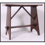 A 19th century oak plank top tavern table - refectory side table.