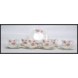 A 20th century Staffords chinta /c floral bone china tea service by Stanley,