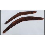 Two mid 20th century Australian Aboriginal Boomerangs,